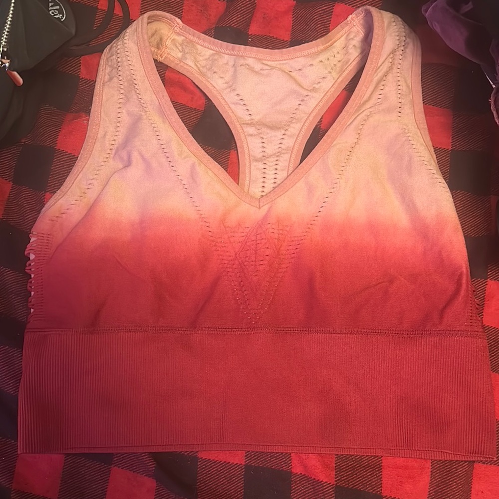 Victoria's Secret Red Ombre Sports Bra